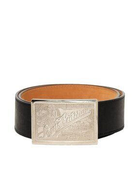 Louis Vuitton Ceinture Jeans 85/34 Black Leather